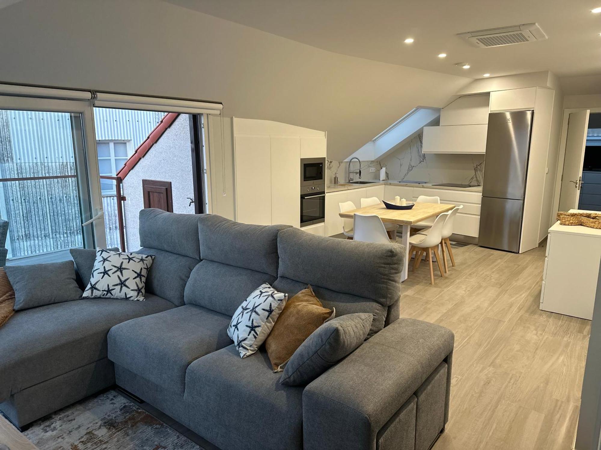 Atico Mirando O Mar Apartment Porto do Son Bagian luar foto